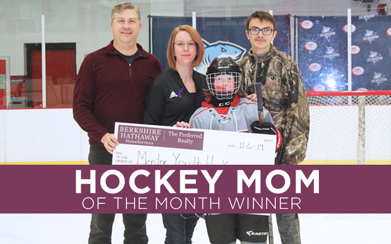 Congratulations to the November 2019 Hockey Mom Winner